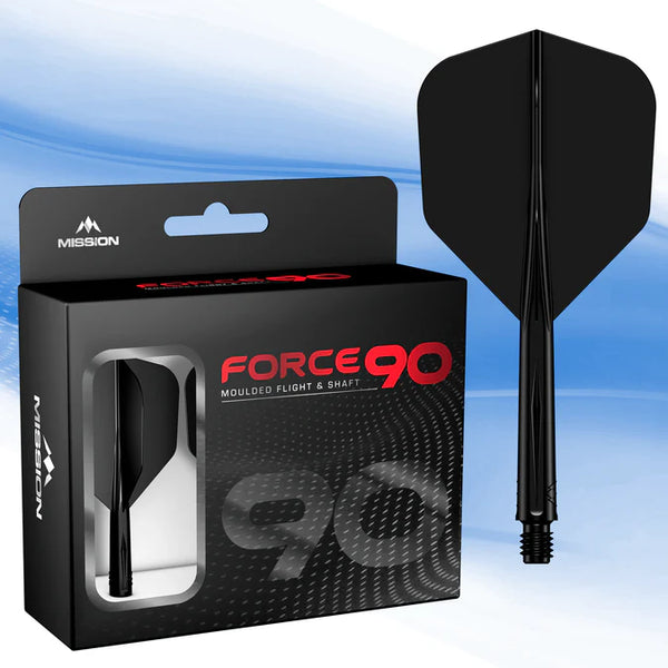 Mission Force 90 Moulded Flight & Stem System - Standard No.6 - Black