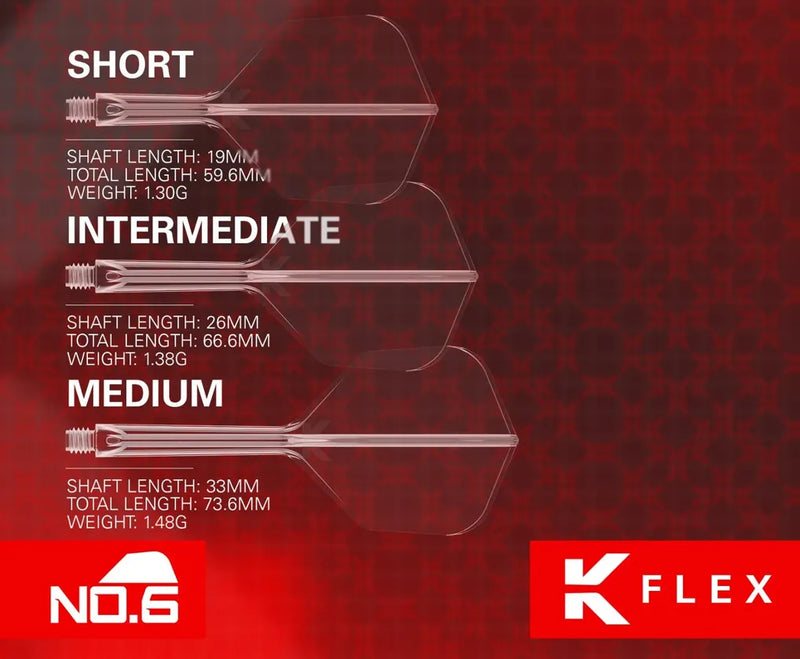 Target K-Flex Moulded Flight & Stem System - NEON YELLOW - Standard No.6