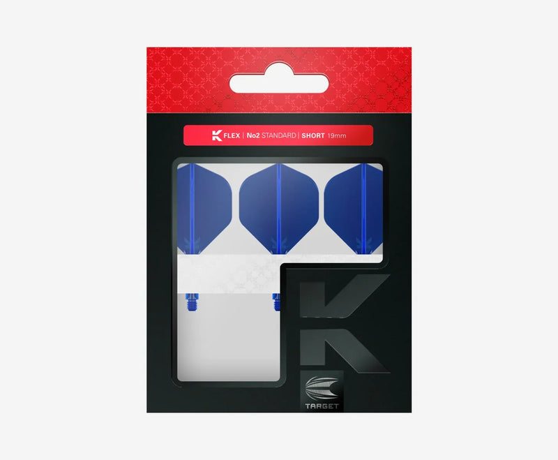 Target K-Flex Moulded Flight & Stem System - Blue - Standard No.2