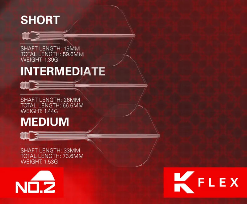 Target K-Flex Moulded Flight & Stem System - White - Standard No.2