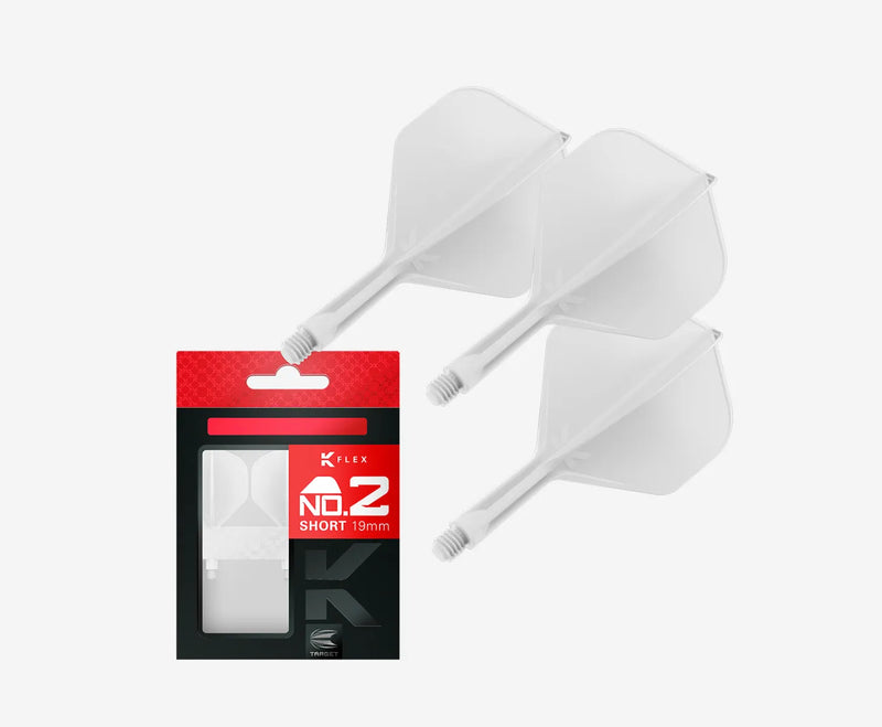 Target K-Flex Moulded Flight & Stem System - White - Standard No.2