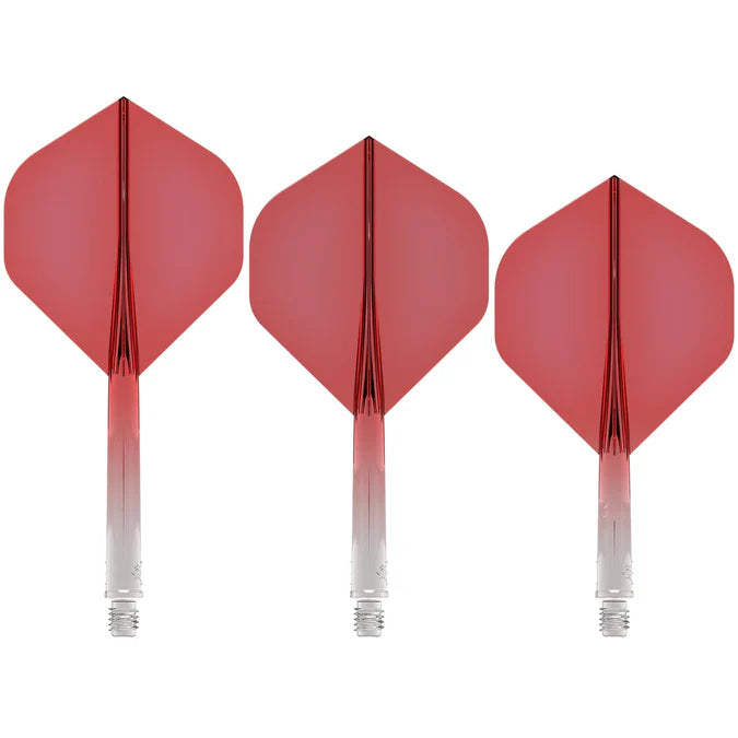 Mission Force 90 Moulded Flight & Stem System - Standard No.2 - Red Transparent