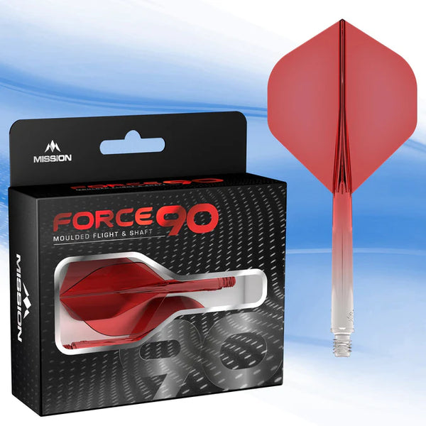 Mission Force 90 Moulded Flight & Stem System - Standard No.2 - Red Transparent