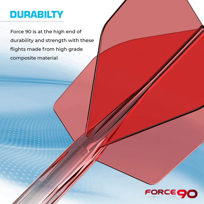 Mission Force 90 Moulded Flight & Stem System - Standard No.2 - Red Transparent