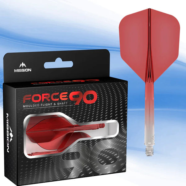 Mission Force 90 Moulded Flight & Stem System - Standard No.6 - Red Transparent