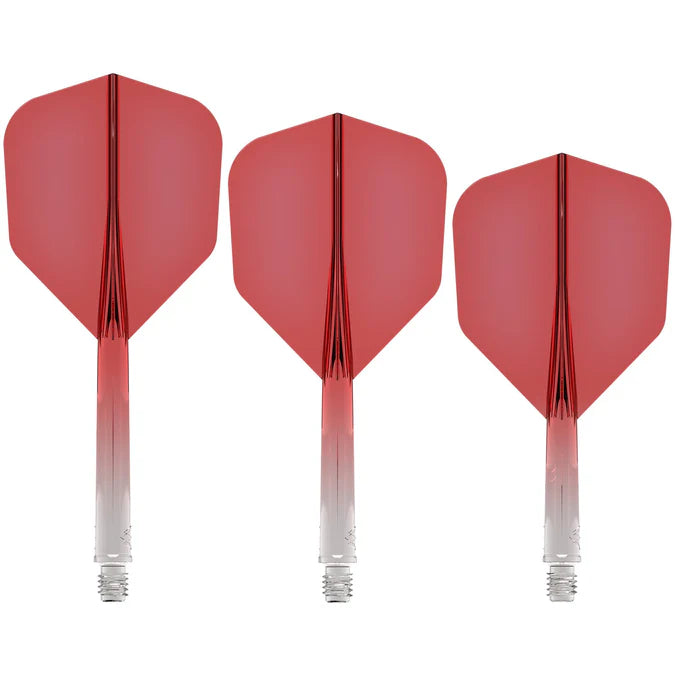 Mission Force 90 Moulded Flight & Stem System - Standard No.6 - Red Transparent