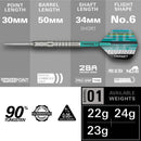 TARGET HYDRO 01 90% TUNGSTEN SP DARTS SET 23g