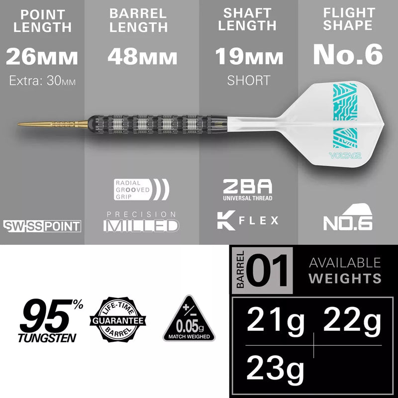 Target Rob Cross 95k Tungsten Swiss Point Darts Set - 23 Gram