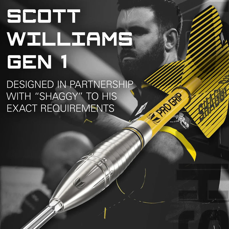 Target Scott Williams Gen1 90% Tungsten swiss Point Steel Tip Darts - 23g