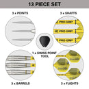Target Scott Williams Gen1 90% Tungsten swiss Point Steel Tip Darts - 23g
