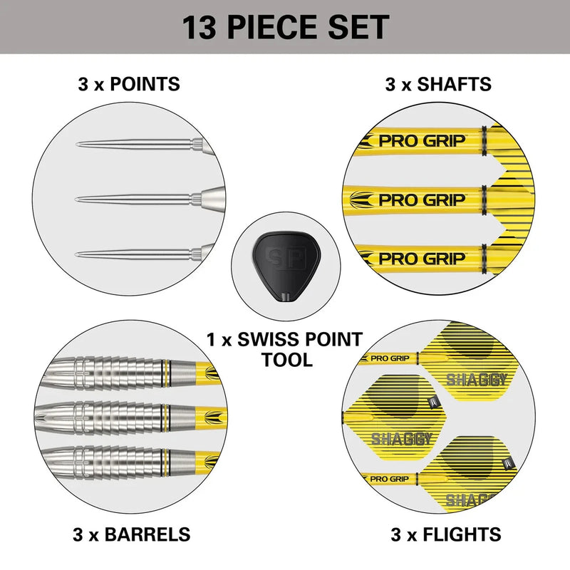 Target Scott Williams Gen1 90% Tungsten swiss Point Steel Tip Darts - 23g