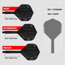 Target PRINTED K-Flex Integrated Flights & Shafts No2 - BLACK