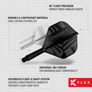 Target PRINTED K-Flex Integrated Flights & Shafts No2 - BLACK