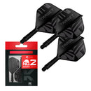 Target PRINTED K-Flex Integrated Flights & Shafts No2 - BLACK
