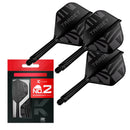 Target PRINTED K-Flex Integrated Flights & Shafts No2 - BLACK