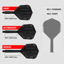 Target PRINTED K-Flex Integrated Flights & Shafts No6 - BLACK