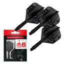 Target PRINTED K-Flex Integrated Flights & Shafts No6 - BLACK