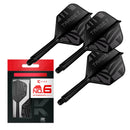 Target PRINTED K-Flex Integrated Flights & Shafts No6 - BLACK