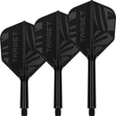 Target PRINTED K-Flex Integrated Flights & Shafts No6 - BLACK