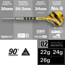 Target BUZZ 02 90% Tungsten Swiss Point Darts Set – 24g
