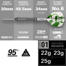 Target Charlie Manby G1 Swiss Point 95% Tungsten Steel Tip Darts - 22 Gram