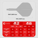 Target PRINTED K-Flex Integrated Flights & Shafts No2 - CLEAR
