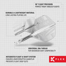 Target PRINTED K-Flex Integrated Flights & Shafts No2 - CLEAR