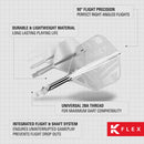 Target PRINTED K-Flex Integrated Flights & Shafts No6 - CLEAR