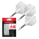 Target PRINTED K-Flex Integrated Flights & Shafts No6 - CLEAR