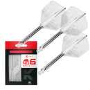 Target PRINTED K-Flex Integrated Flights & Shafts No6 - CLEAR