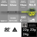 Target Luke Littler Fallout Swiss Tungsten Steel Tip Darts - 23g