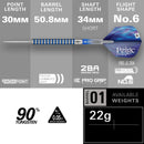 Target Paige Pauling G1 Swiss 90% Tungsten Steel Tip Darts - 22g