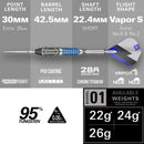 Target Phil Taylor Chrono Swiss 95% Tungsten Steel Tip Darts - 24g