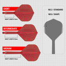 Target PRINTED K-Flex Integrated Flights & Shafts No2 - RED
