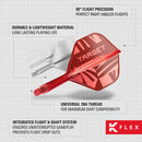 Target PRINTED K-Flex Integrated Flights & Shafts No2 - RED
