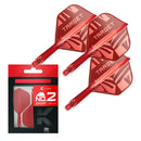 Target PRINTED K-Flex Integrated Flights & Shafts No2 - RED