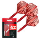 Target PRINTED K-Flex Integrated Flights & Shafts No2 - RED
