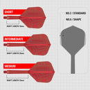 Target PRINTED K-Flex Integrated Flights & Shafts No6 - RED