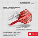 Target PRINTED K-Flex Integrated Flights & Shafts No6 - RED