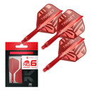 Target PRINTED K-Flex Integrated Flights & Shafts No6 - RED
