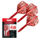 Target PRINTED K-Flex Integrated Flights & Shafts No6 - RED