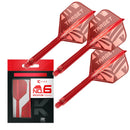 Target PRINTED K-Flex Integrated Flights & Shafts No6 - RED
