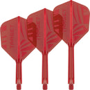 Target PRINTED K-Flex Integrated Flights & Shafts No6 - RED