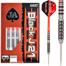 One80 Black J21 Darts - Steel Tip Darts - 90% Tungsten - Model 01 - 21 Gram