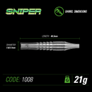 Winmau Sniper 90% Tungsten Steel Tip Darts - 21 Gram