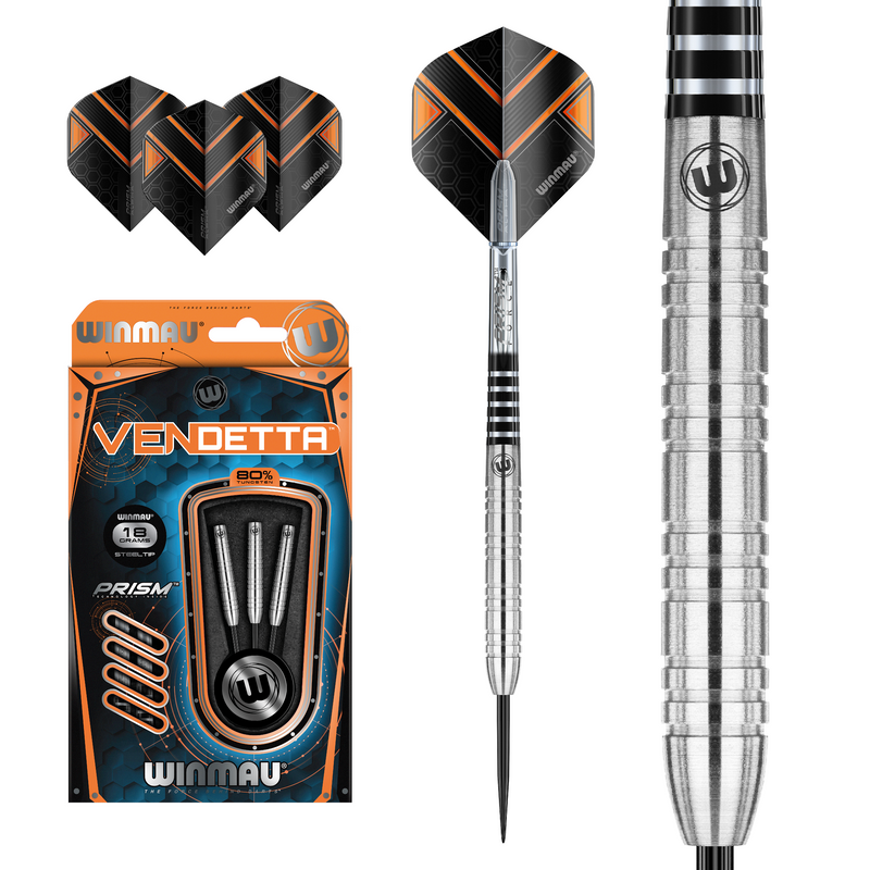 Winmau Vendetta 80% Tungsten Steel Tip Darts 18 Gram