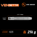 Winmau Vendetta 80% Tungsten Steel Tip Darts - 21 Gram