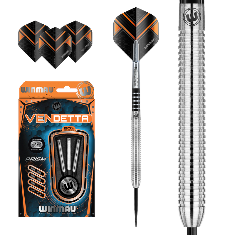 Winmau Vendetta 80% Tungsten Steel Tip Darts 22 Gram