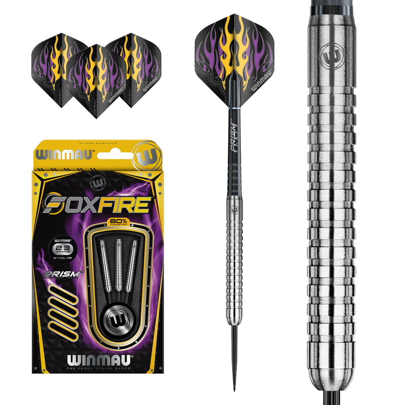 Winmau Foxfire 80% Tungsten Steel Tip Darts 23 Gram