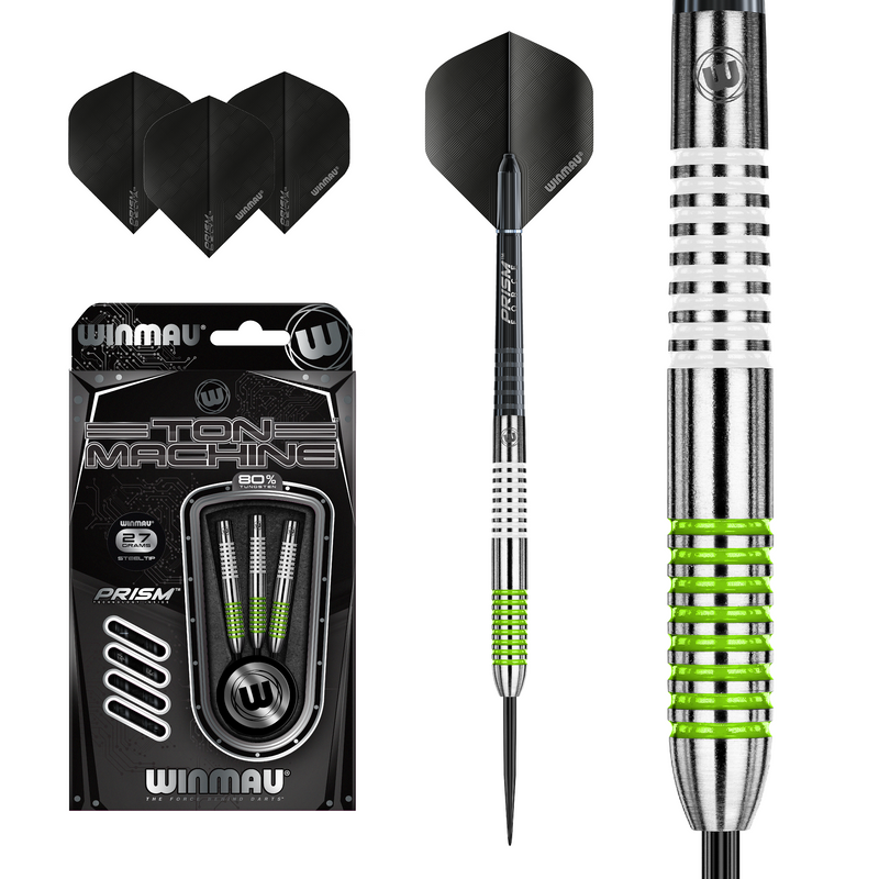 Winmau Ton Machine 80% Tungsten Steel Tip Darts 27 Gram